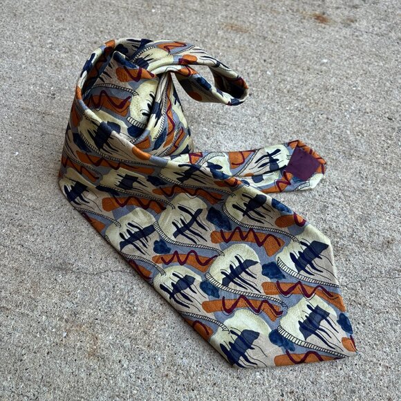 Jerry Garcia "Duck Worm Alarm" [1996] Collection 14 Silk Tie - Picture 7 of 7